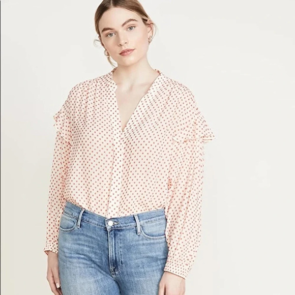 Derek Lam 10 Crosby Kaene Ruffle Blouse SZ 6 - Picture 1 of 12